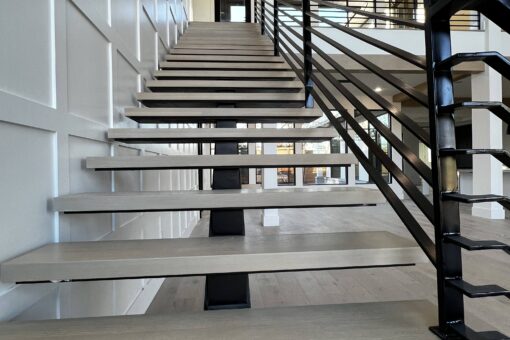modern floating staircase