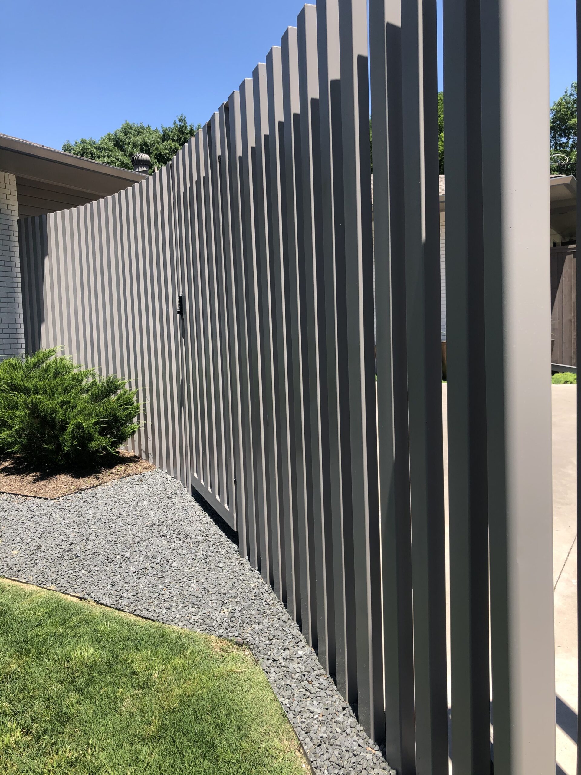 metal gray fence